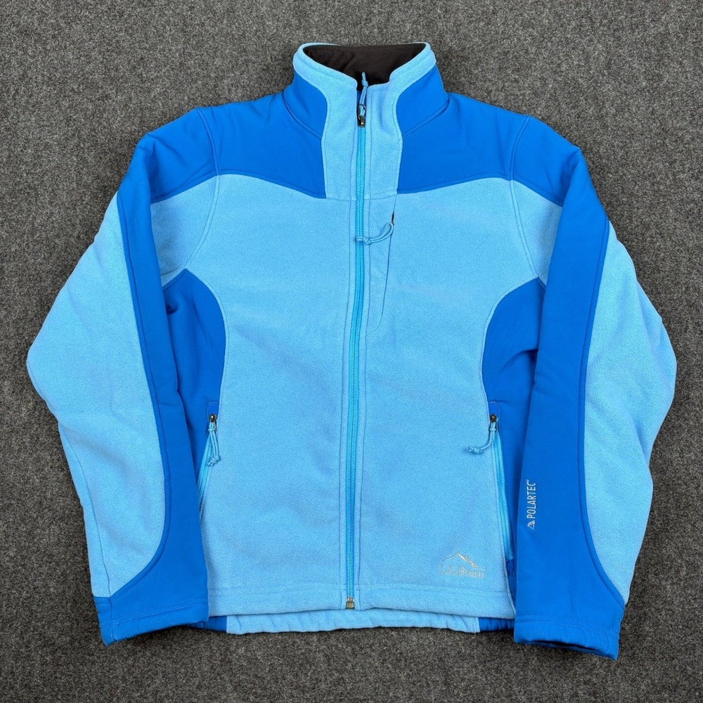 LL Bean Polartec Wind Pro Fleece Jacket Blue Full Zip S REG 0 GB55 Mens Womens